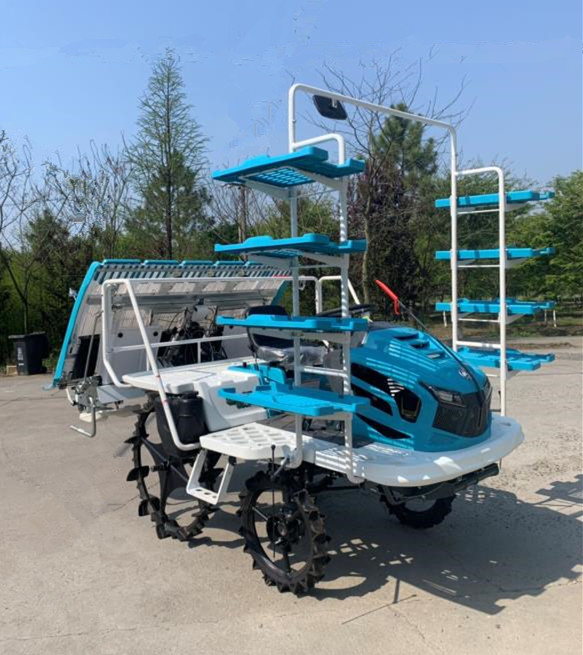 riding type high speed four wheels rice transplanter